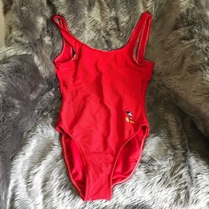 VINTAGE Disney World Mickey Mouse 1 Piece Swimsuit